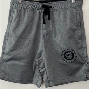NWT L UFC Men’s Basic 8” Workout Shorts – Sport Grey Heather, Athletic Fit